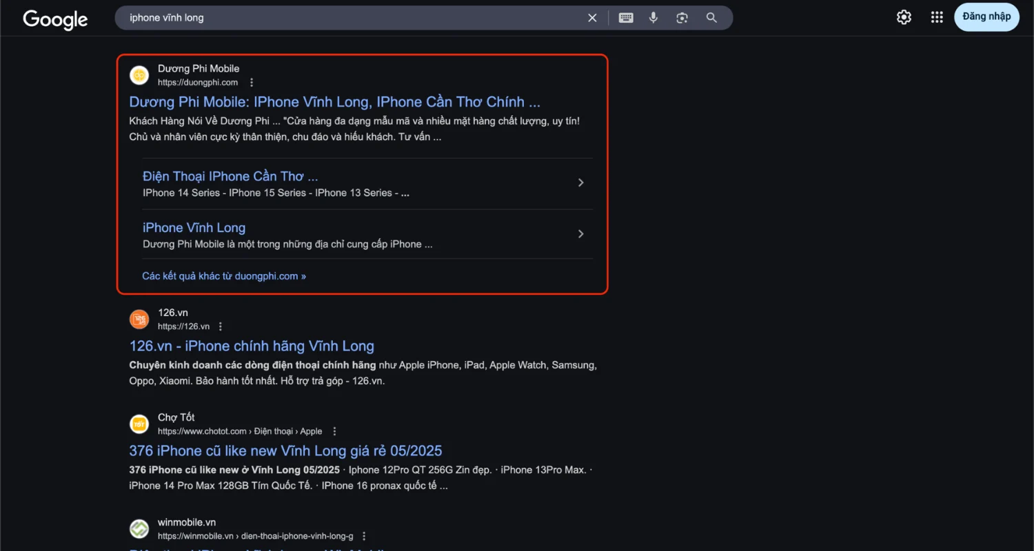 website duong phi mobile nam top 1 tu khoa iphone vinh long