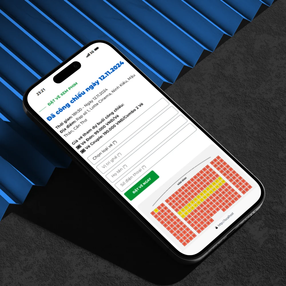 Giao diện điện thoại website phim Ngày Én Trở Về
