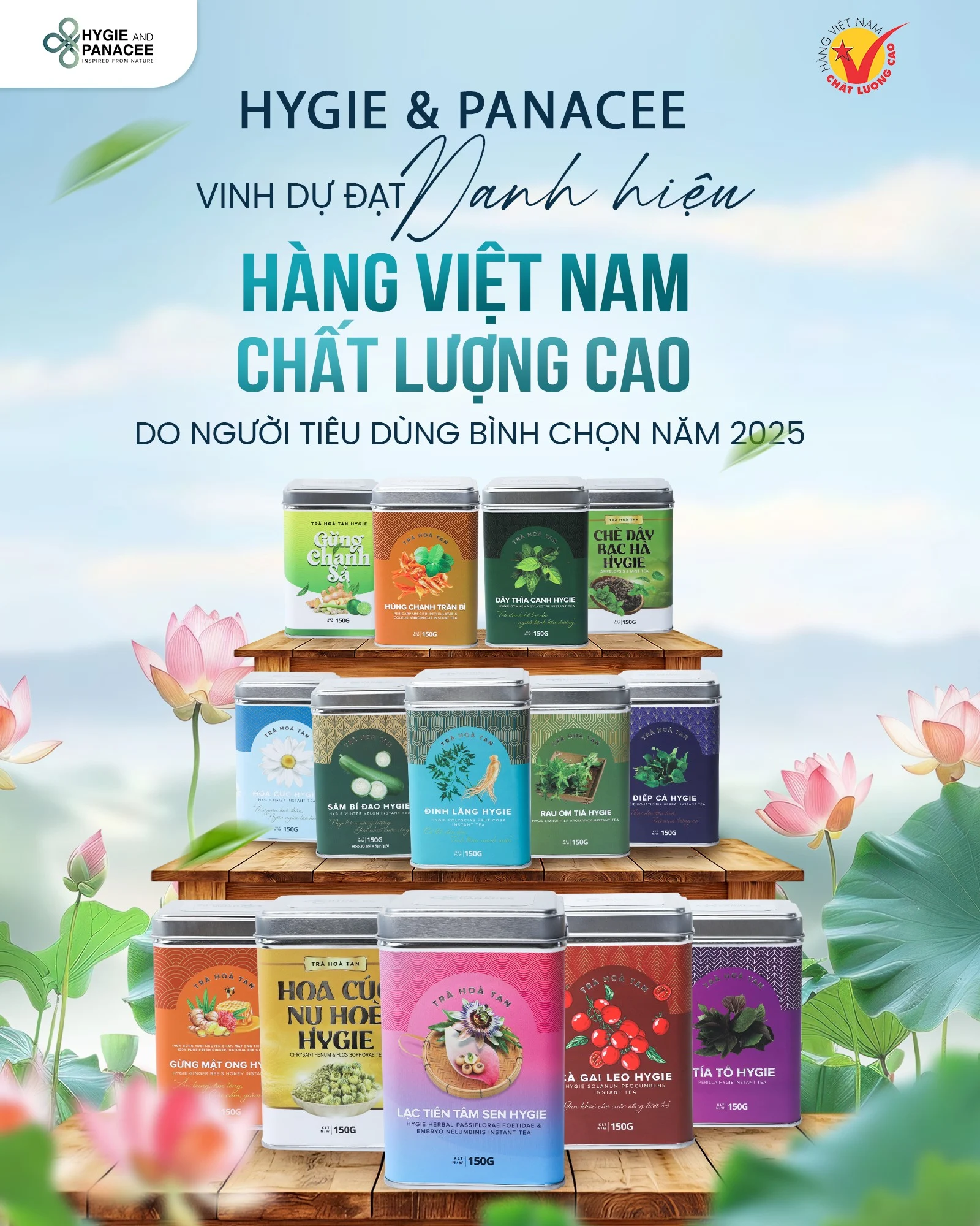 Hygie & Panacee đạt danh hiệu Hàng Việt Nam Chất Lượng Cao 2025